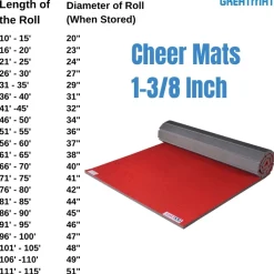 Cheerleading Mats 6x42 ft x 1-3/8 Inch Flexible Roll - Select