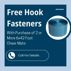 Cheerleading Mats 6x42 ft x 2 Inch Poly Flexible Roll - Select