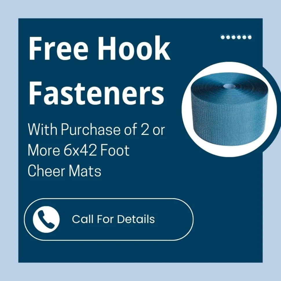 Cheerleading Mats 6x42 ft x 2 Inch Poly Flexible Roll - Select