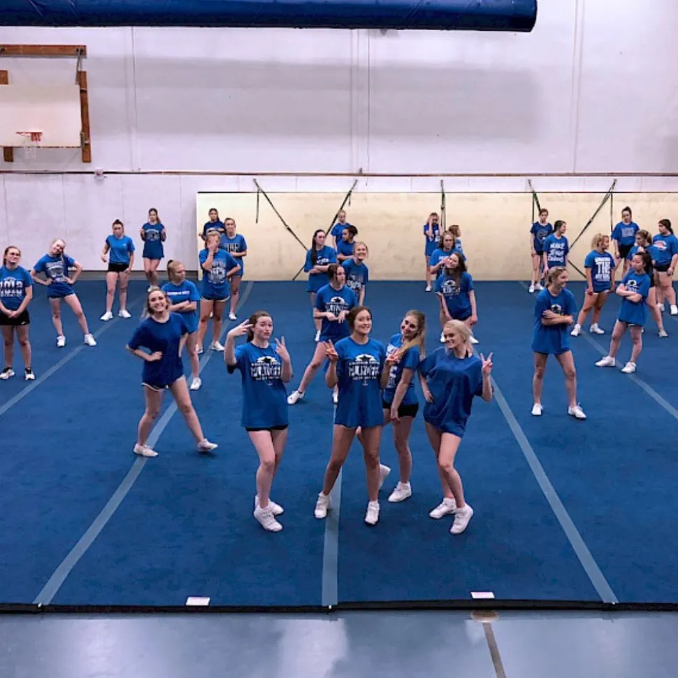 Cheerleading Mats 6x42 ft x 2 Inch Poly Flexible Roll