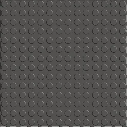 Coin Top Home Floor Tile Black or Dark Gray 5 mm x 20.5x20.5 Inches 8 per Carton