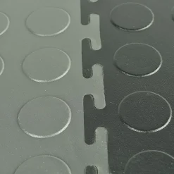 Coin Top Home Floor Tile Black or Dark Gray 5 mm x 20.5x20.5 Inches 8 per Carton