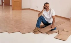 Cork Laminate Floor Tile Creme 1/2 Inch x 35-5/8 x 11-5/8 Inches
