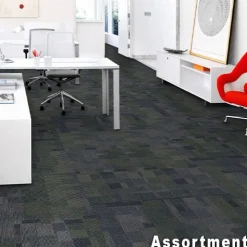 Design Medley II Commercial Carpet Tile 5.9 mm x 24x24 Inches Carton of 18