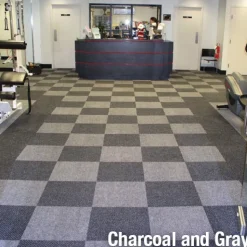 Diagonal Heavy Duty Carpet Tile 3/8 Inch x 19.69x19.69 Inches Carton of 20