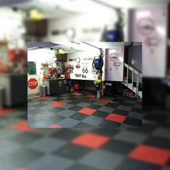 Diamond Plate Garage Floor Tile Colors 8 tiles 5 mm x 20.5x20.5 Inches