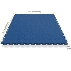 Diamond Plate Garage Floor Tile Colors 8 tiles 5 mm x 20.5x20.5 Inches