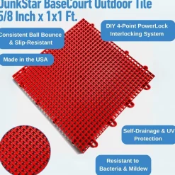 DunkStar BaseCourt Outdoor Tile 5/8 Inch x 1x1 Ft.