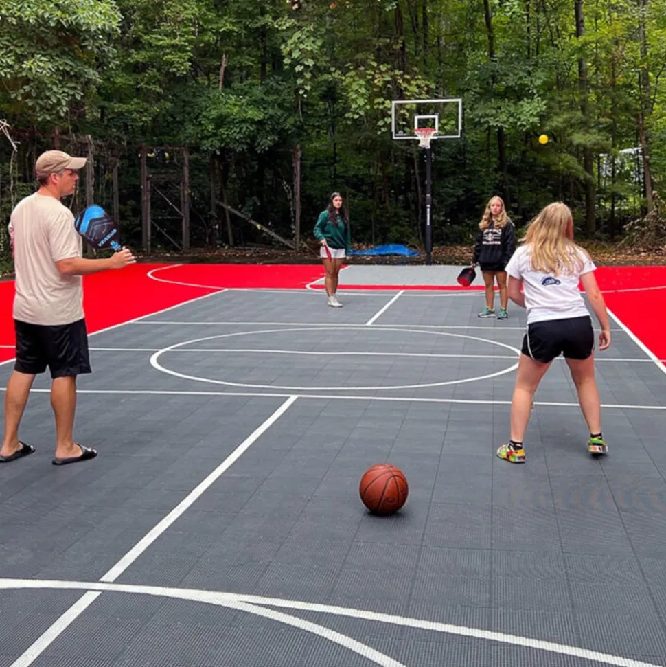 DunkStar BaseCourt Outdoor Tile Kit with Lines 30x60 Ft.