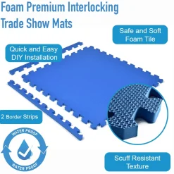 Foam Premium Interlocking Trade Show Mats 20x30 Ft. Kit