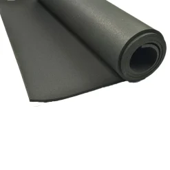 ForceFit Athletic Rolled Rubber Black 1/2 Inch x 4 Ft. Wide Per SF
