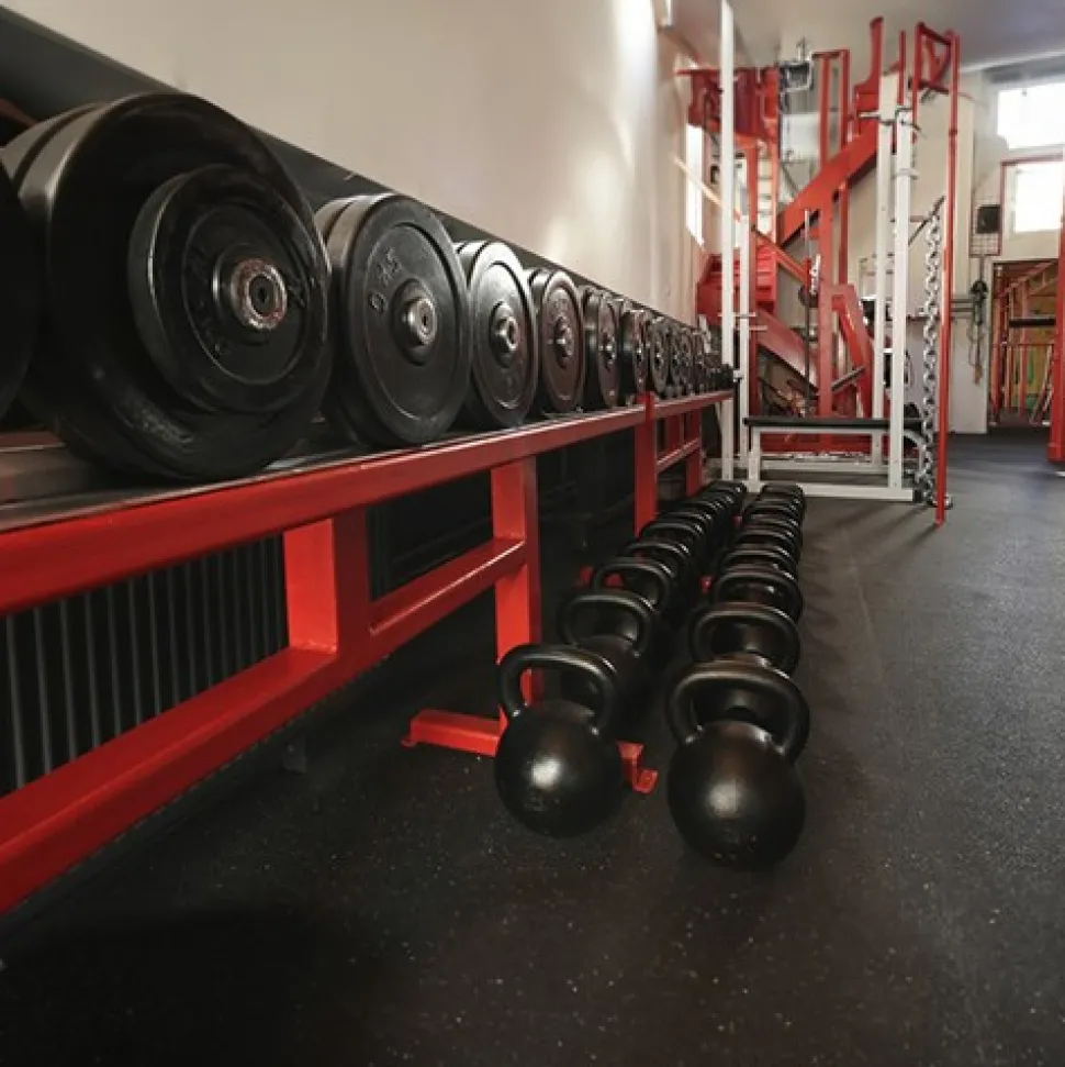 ForceFit Athletic Rolled Rubber Black 3/8 Inch x 4 Ft. Wide Per SF