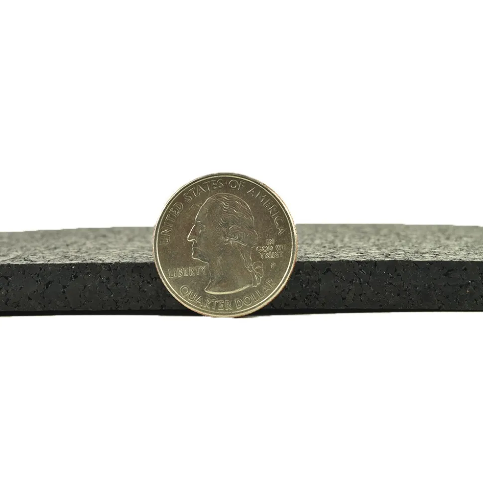 ForceFit Athletic Rolled Rubber Black 8 mm x 4 Ft. Wide Per SF