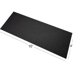 ForceFit West Athletic Rubber Flooring Roll 1/4 Inch Black 10 LF
