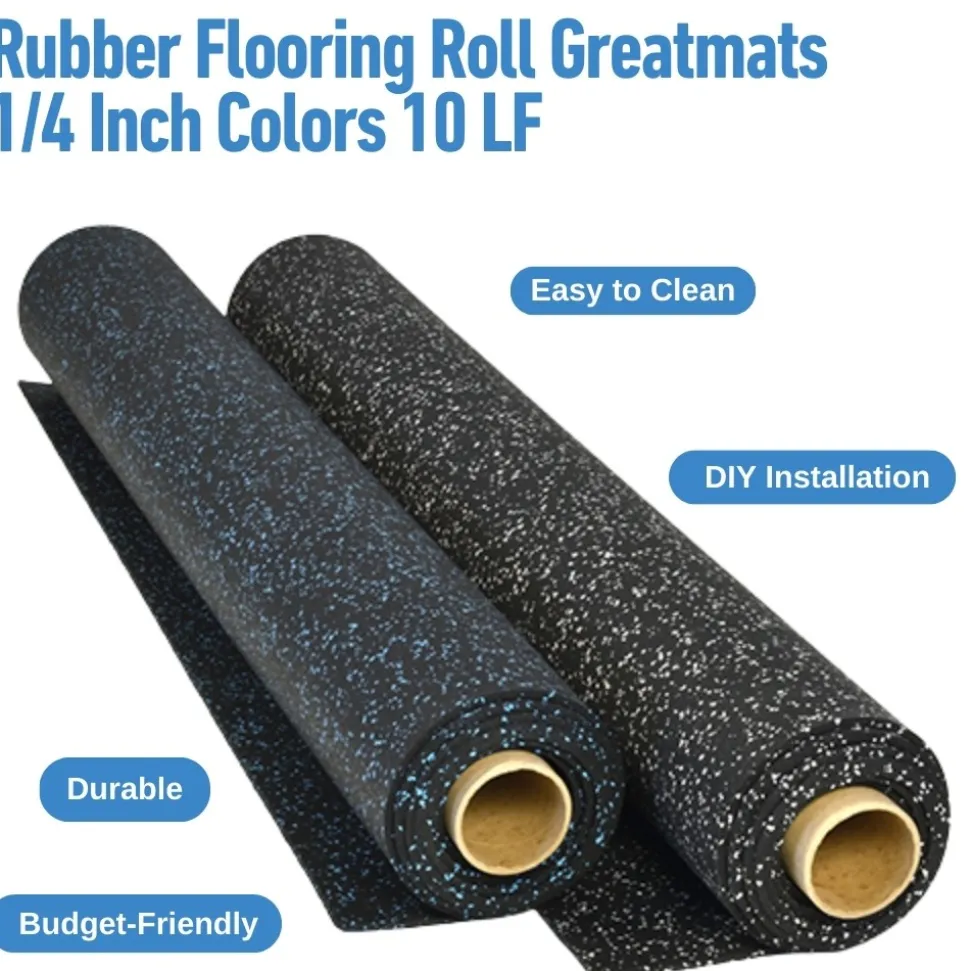 ForceFit West Athletic Rubber Flooring Roll 1/4 Inch Colors 10 LF