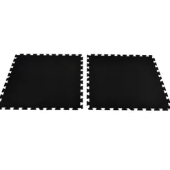 Geneva Rubber Tile Black 1/2 Inch x 3x3 Ft.