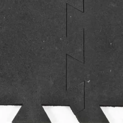 Geneva Rubber Tile Black 1/2 Inch x 3x3 Ft.