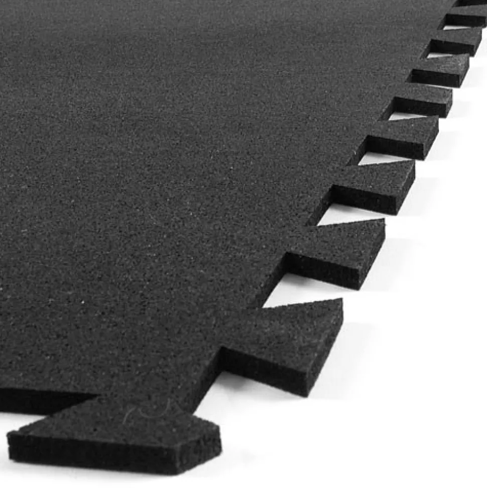 Geneva Rubber Tile Black 3/8 Inch x 3x3 Ft.