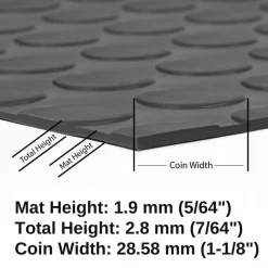 G-Floor Coin Tread Garage Floor Roll 1.9 mm x 8.5x24 Ft.