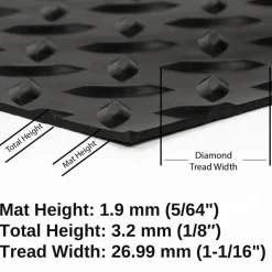 G-Floor Diamond Tread Garage Floor Roll 1.9 mm x 8.6x24 Ft.