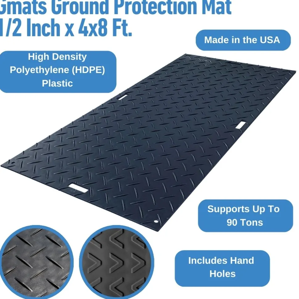 Gmats Ground Protection Mat 1/2 Inch x 4x8 Ft.