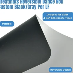 Greatmats Reversible Dance Roll Custom Black/Gray Per LF