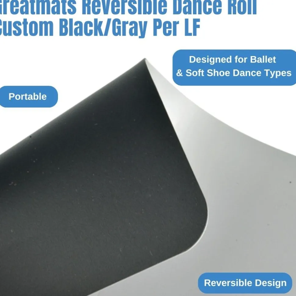 Greatmats Reversible Dance Roll Custom Black/Gray Per LF