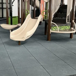 Greatmats Sterling Playground Tile Gray 2.25 Inch x 2x2 Ft.