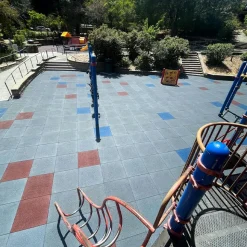 Greatmats Sterling Playground Tile Gray 2.25 Inch x 2x2 Ft.