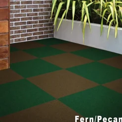 Grizzly Grass Peel and Stick Carpet Tile 1/4 Inch x 24x24 Inches 15 Per Case