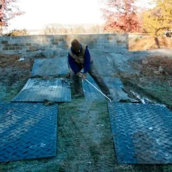 Ground Protection Mats Black 1/2 Inch x 3x8 Ft. Diamond/Diamond