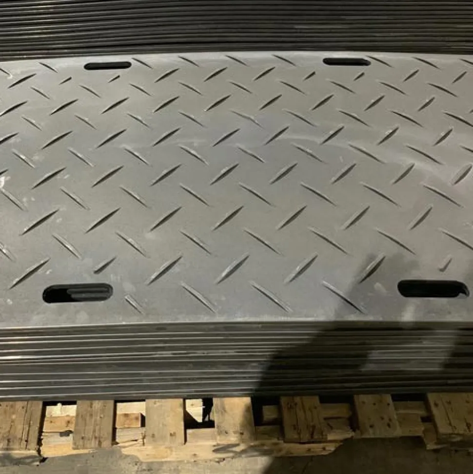 Ground Protection Mats Black 1/2 Inch x 2x8 Ft. Diamond/Diamond