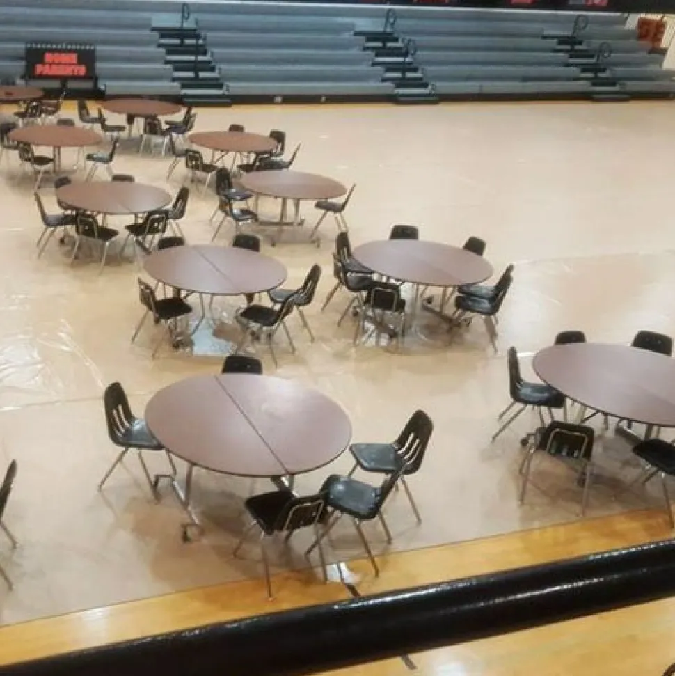 Gym Floor Cover 22 oz Vinyl per SF