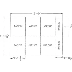 Horse Stall Mats Kit Cobblestone 3/4 Inch x 10x14 Ft.