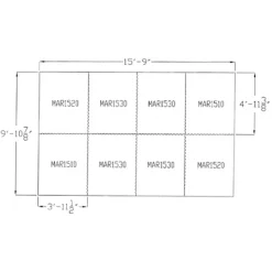 Horse Stall Mats Kit Cobblestone 3/4 Inch x 10x16 Ft.