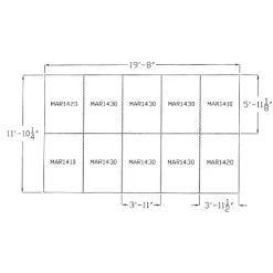 Horse Stall Mats Kit Cobblestone 3/4 Inch x 12x20 Ft.