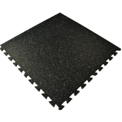 Interlocking Geneva Rubber Tile with Borders 10% Color 3/8 Inch x 35x35 Inch