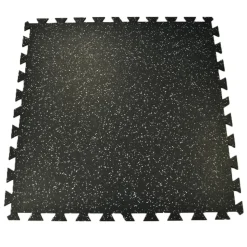 Interlocking Geneva Rubber Tile with Borders 10% Color 3/8 Inch x 35x35 Inch