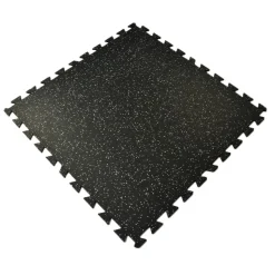 Interlocking Geneva Rubber Tile with Borders 10% Color 3/8 Inch x 35x35 Inch