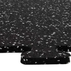 Interlocking Rubber Floor Tiles Gmats Light Gray 3/8 Inch x 2x2 Ft.