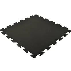 Interlocking Rubber Floor Tile Black 8 mm x 2x2 Ft.