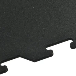 Interlocking Rubber Tile Black 8 mm x 23x23 Inch Eureka