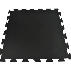 Interlocking Rubber Tile Black 8 mm x 23x23 Inch Eureka