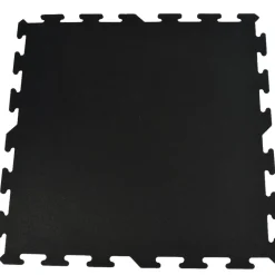 Interlocking Rubber Tile Black 8 mm x 23x23 Inch Eureka