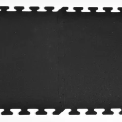 Interlocking Rubber Tile Gmats Black 3/8 Inch x 2x2 Ft.