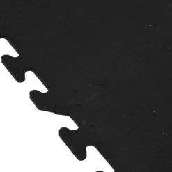 Interlocking Rubber Tile Gmats Black 3/8 Inch x 2x2 Ft.