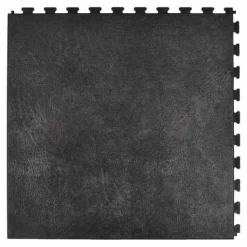 Leather PVC Floor Tile Black or Dark Gray 6 tiles 5 mm x 20x20 Inches