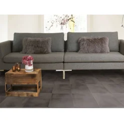 Leather PVC Floor Tile Colors 6 tiles 5mm x 20x20 Inches
