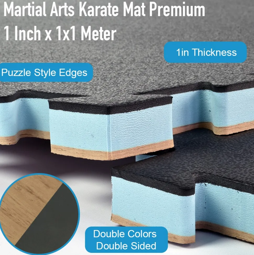 Martial Arts Karate Mat Premium 1 Inch x 1x1 Meter