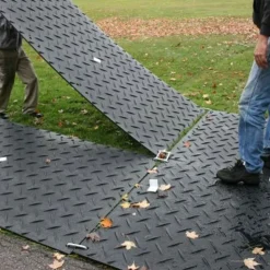 Mat-Pak Ground Protection Diamond Black - 12 Mats Kit 1/2 Inch x 3x8 Ft.